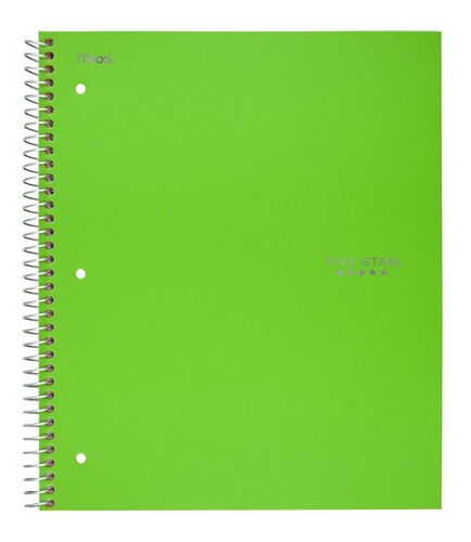 Five Star Cuaderno En Espiral, 3 Materias, Papel A Rayas Uni