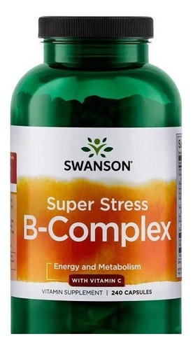 B-complex + Vitamina C Super Stress 240 Capsulas Mega Frasco