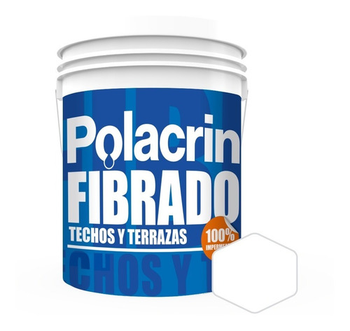 Polacrin Fibrado Membrana Techos Rojo Blanco | 4lt