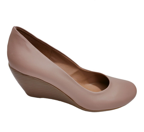 Zapato Tacon 6cm Puente Liso Comodo Durable Tipo Piel
