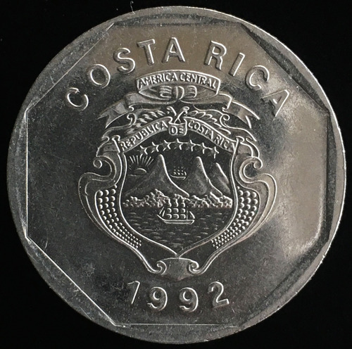 Costa Rica, 10 Colones, 1992. Sin Circular