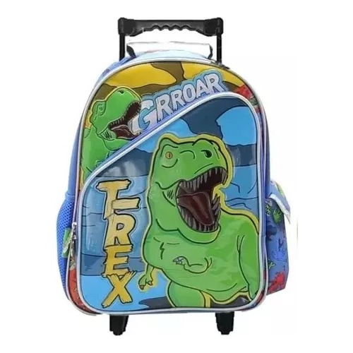 Mochila Con Carro Carrito 16p Dinosaurio Original Cresko 