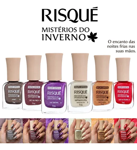 Kit Nova Coleção Risqué Mistérios Do Inverno Hipoalergênico Novas Cores