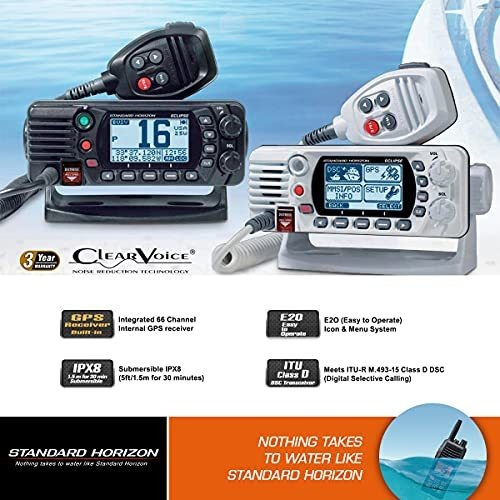 Estandar Horizon Eclipse Serie Vhf Radio Gps Blanco