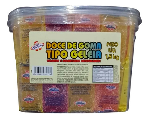 Doce De Goma Tipo Geléia 1,5kg Kit C/6 Potes