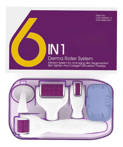 Set Derma Roller 6 En 1 Renueva, Reafirma, Colageno, Acné