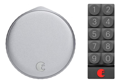 Kit August Smart Lock Wi-fi 4ª Geração + Teclado Cor Prata