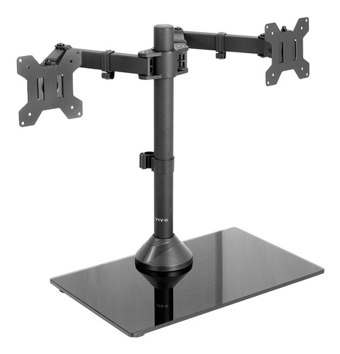  Freestanding Dual Monitor Stand Adjustable Arm Mount W...