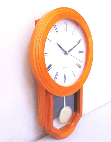 Reloj De Pared Con Pendulo (zg-500)  Juego De 2pzas.y (2128)