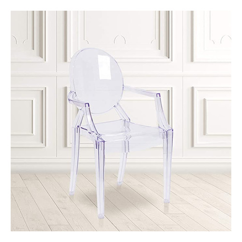 Flash Furniture Paquete De 4 Sillas Ghost Con Brazos En Cri.