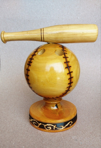 Artesanía Portalápiz Pelota Y Bate Béisbol #handcraft #craft