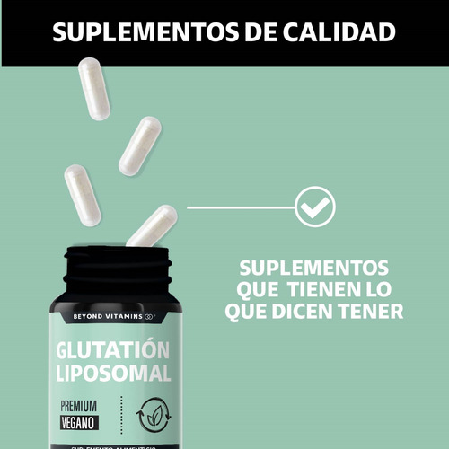 L- Glutation Liposomal - Suplemento Alimenticio -60 Cápsulas Sin Sabor