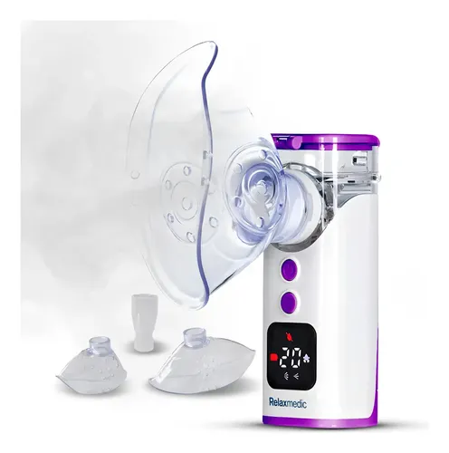 Inalador Nebulizador Aero Tech Portátil Tec. Mesh Relaxmedic Branco 127/220v