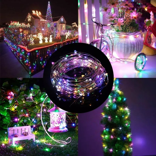 X20 Luces Led Guirnalda Navidad Multicolor 10 Metros