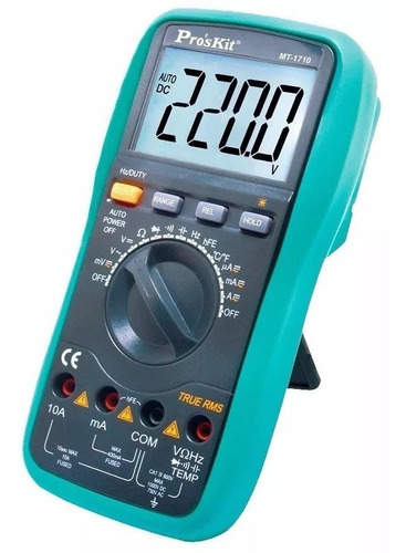 Imagen 1 de 8 de Tester Multimetro Digital Profesional Proskit Rms Mt-1710