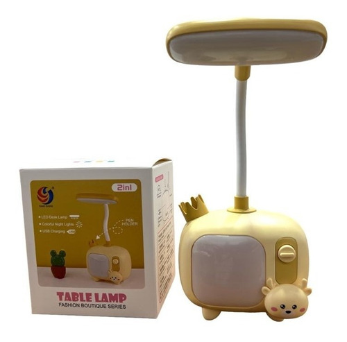 Velador Infantil Lampara Led Recargable Usb Mini Tv +luz Rgb
