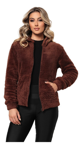 Casaco Feminino Inverno Blusa De Frio Teddy Pelúcia Cores