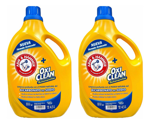 Pack 2x Detergente Ropa Harm & Hammer + Oxi Clean 1.8 Litros