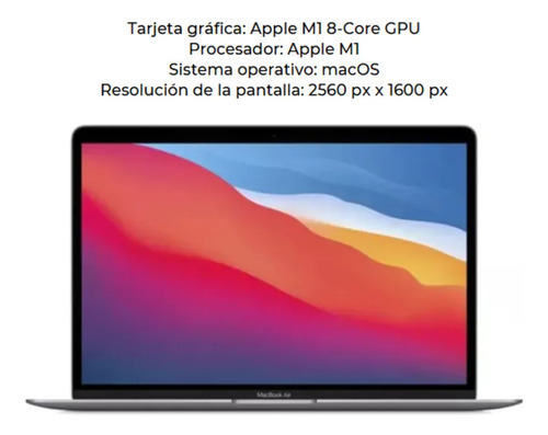Apple Macbook Air 13.3 Pulgadas Chip M1 256 Gb Ssd, 8 Gb Ram (Reacondicionado)