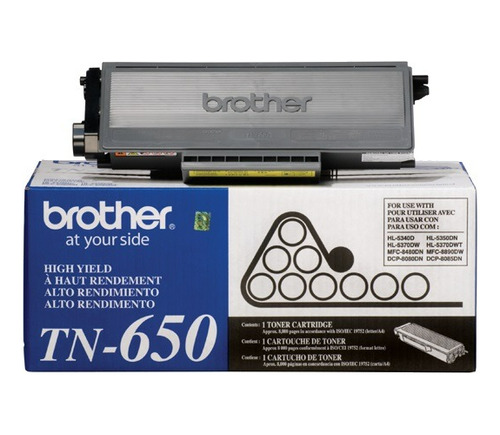 Toner Laser Brother Tn650 Negro 5340d/5350dn/5370dw/8080dn