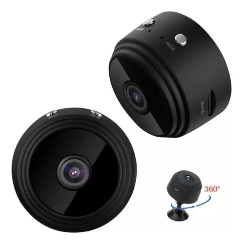 Câmera Espiã Visão Noturna Wifi A9 Mini Com Gravador De Voz Cor Preto