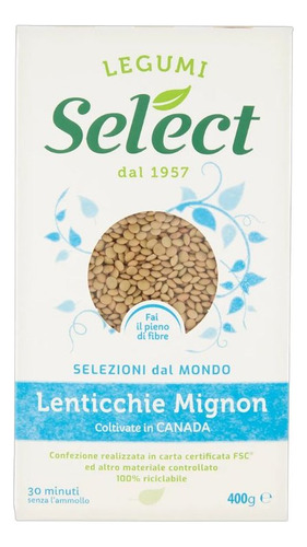 Lentejas Select Tipo Mignon O Bebes Cultivadas En Canada