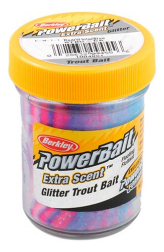 Berkley Powerbait Cebo De Masa Para Pesca De Trucha Color Rojo/blanco/azul