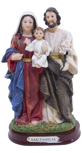 Sagrada Família Imagem Religiosa Católica De Resina 16 Cm