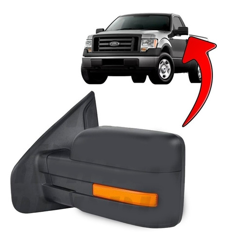 Espejo Izquierdo Electr Negro Para Ford F150 3.7 4.2 2009-14