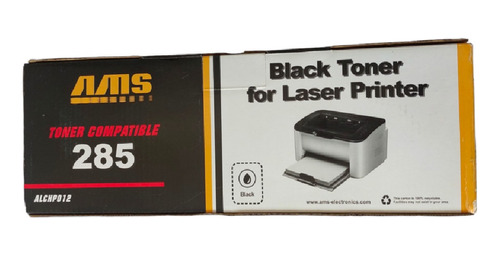 Toner Ams Ce-285a Hp Negro Para Impresoras Laser