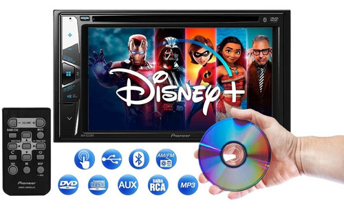 Imagem 2 de 9 de Dvd 2 Din Avh-g228bt Usb Bt + Câm Moldura Palio Strada Siena