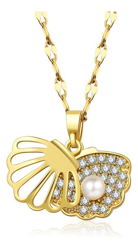 N Collar Conchas Perlas Dije Openable, Joyeria De Lujo Mujer