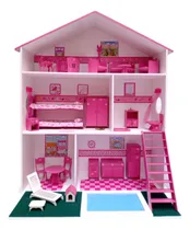 Comprar Casita De Muñecas Pintada, Muebles, Luz, Regalos!casitasholy