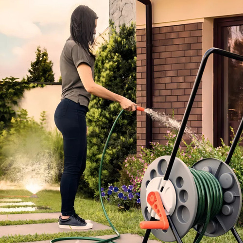 Manguera Caño Trenzado 1/2 Pulgada X 25 Metros Reforzada Jardin Pileta Plantas Alta Resistencia