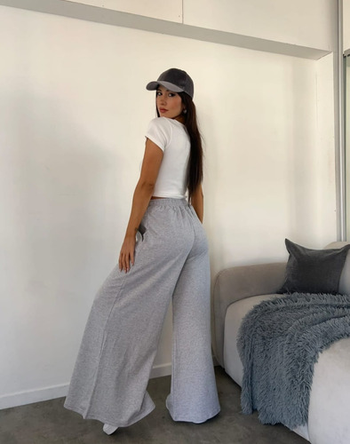 Maxi Palazo Pantalon Frisa Mujer Calentito X Talles