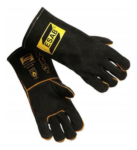 Guante Soldador Forrado Negro C/hilo Kevlar Esab Pack X 6 Un