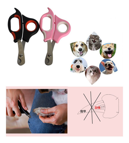 2 Pieza Recortador De Uñas Para Perros Complimentos Mascota