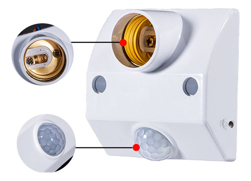 Socket Con Sensores De Movimiento 360° Y Luminosidad Tomae27