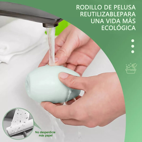 2pcs Quita Pelo Mascota Lavable,rodillo Quitapelusas