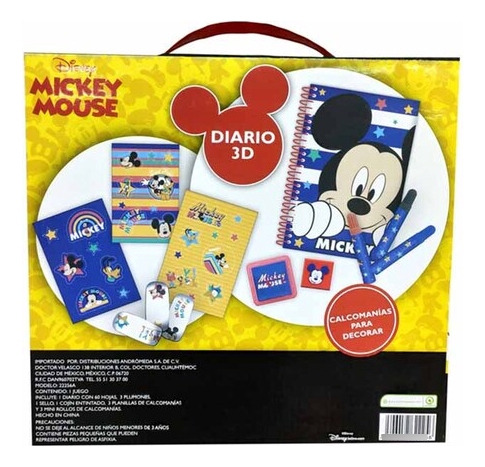 Diario 3d De Mickey Mouse