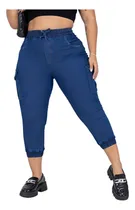 Comprar Calça Jeans Plus Size Feminina Jogger Cintura Elástico Lycra
