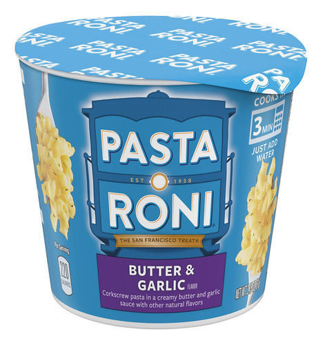 Mezcla De Tazas Pasta Con Salsa De Mantequilla Y Ajo 61g 12p