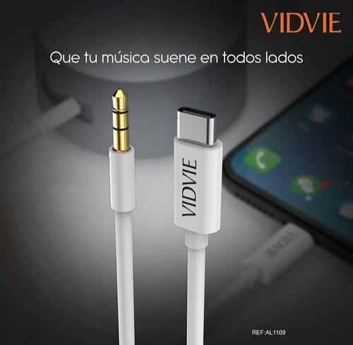 Cable Original Vidvie Tipo C To Auxiliar De Alta Calidad 