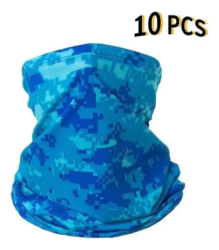 10 Pcs Bandana Tipo Buff Mascara Moto, Ciclismo, Sol