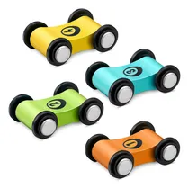 Comprar 4 Piezas Juguetes De Pista De Carreras De Carreras De Madera