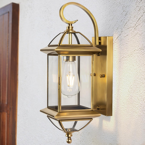 Lámpara Pared Exterior Oro Cobre De 18 Pulgadas - Lámpara De