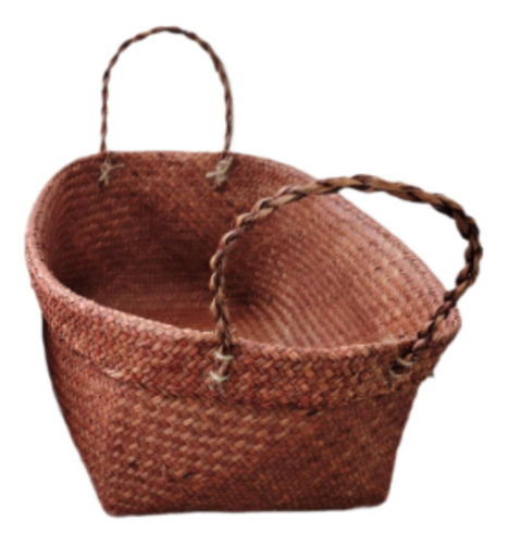 Cesta De Almacenamiento Tejida, Cesta Decorativa, Café