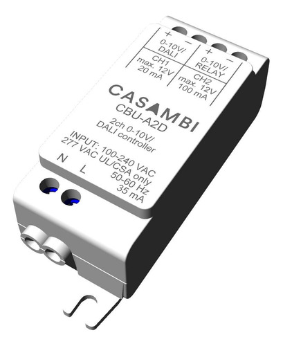 Casambi A2d Controlador Bluetooth 2 Canal 0-10v Dali