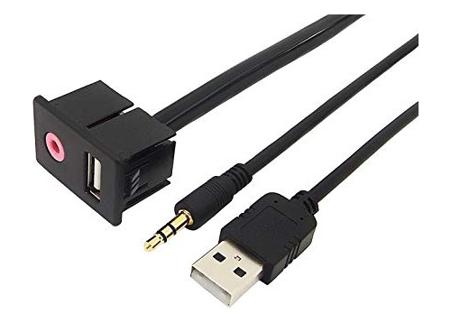 Cable Montaje Emp Do Para Auto 4.9 ft 0.138 in Usb Aux