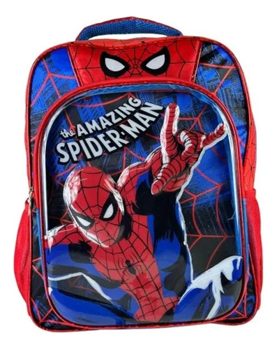 Mochila Escolar Grande Primaria Ruz Marvel Spiderman Hombre Araña 174585 Coleccion Fled Color Rojo